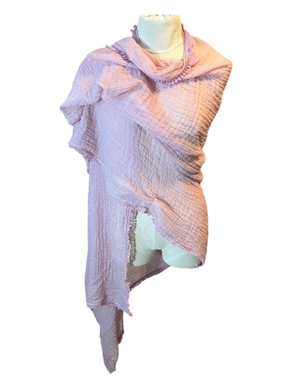 Light Pink Gauze Wrap Scarf